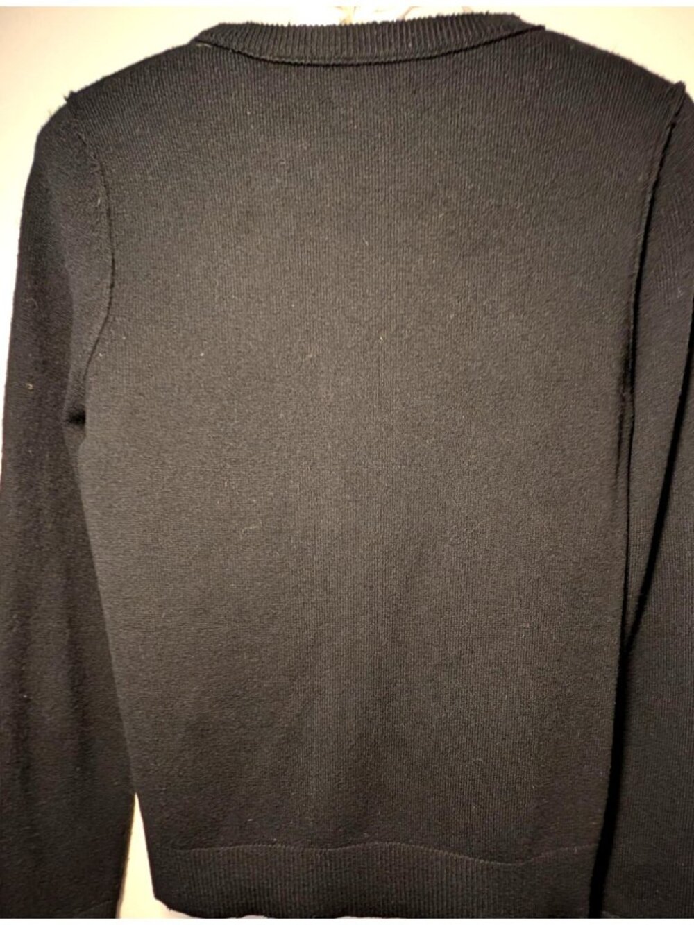 ZADIG & VOLTAIRE Delly C Flash Red Lightning Bolt Cashmere Sweater, Noir, XS - Picture 3 of 11